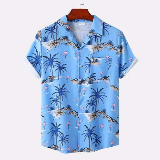 Модная брендовая одежда, рубашка Aloha, мужские повседневные пляжные рубашки с принтом, унисекс, Гавайская рубашка с коротким рукавом