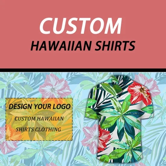 Новая дизайнерская винтажная мужская гавайская рубашка из органического хлопка с принтом на заказ